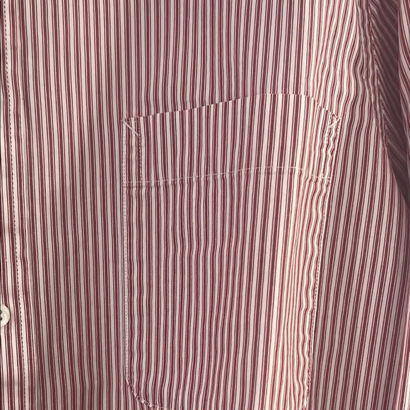 Tommy Hilfiger Red and White Dress Shirt Classic Style - Picture 4 of 5